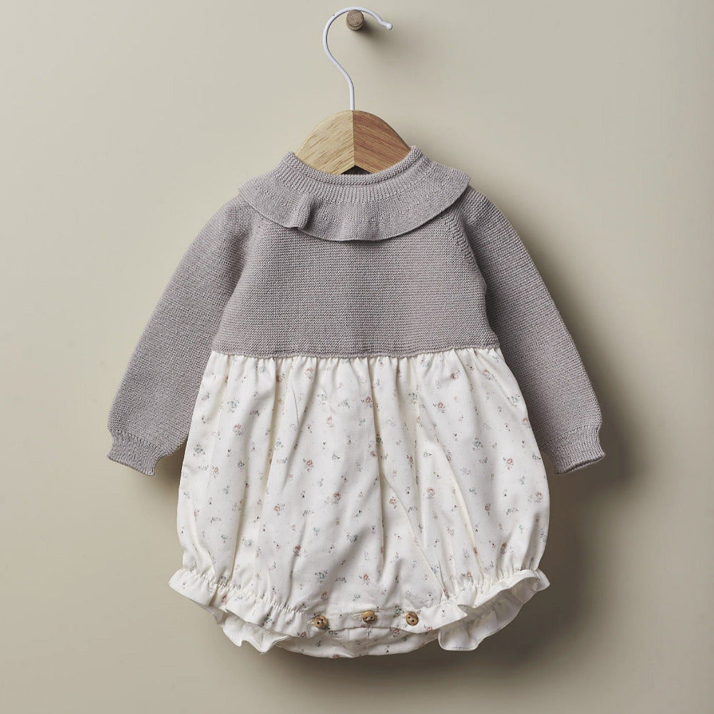 Fofo de manga comprida com tecido florido | LOVELY MOTHER LOVE - Wedoble