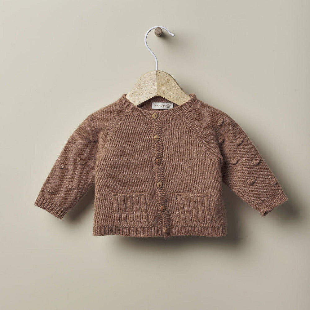 Casaco de manga comprida tricotado | HAPPY TIME IN WINTER - Wedoble