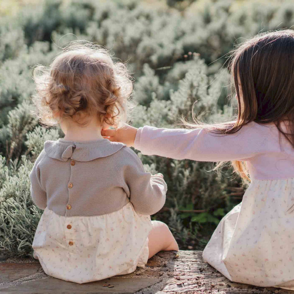 Fofo de manga comprida com tecido florido | LOVELY MOTHER LOVE - Wedoble