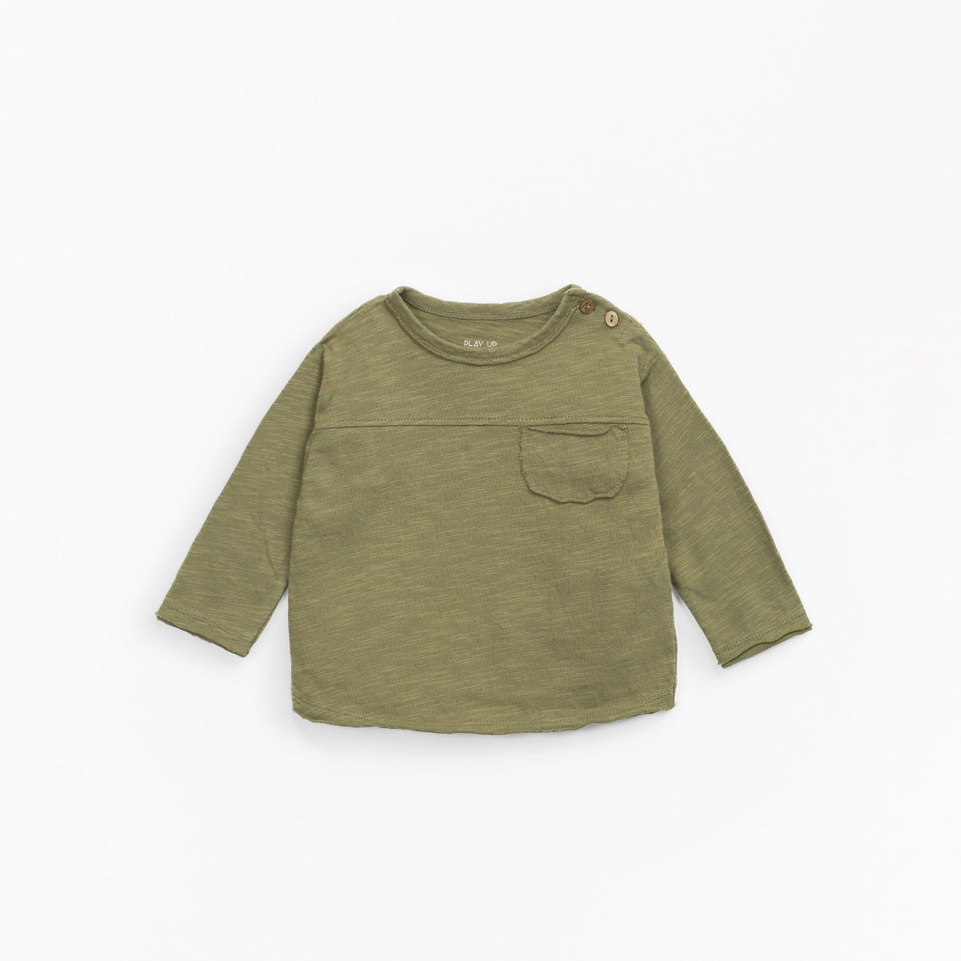 T-shirt em algodão orgânico com botões de coco - Play Up