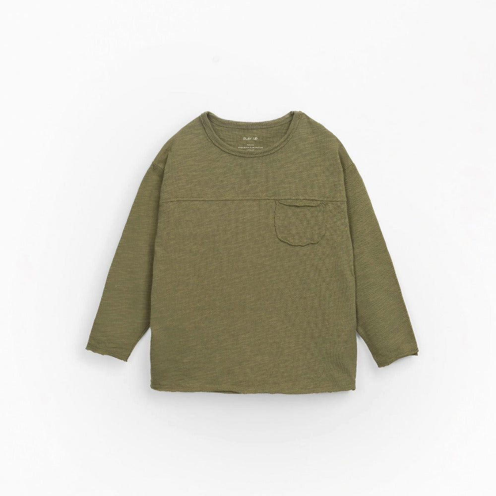 T-shirt em algodão orgânico com bolso no peito - Play Up