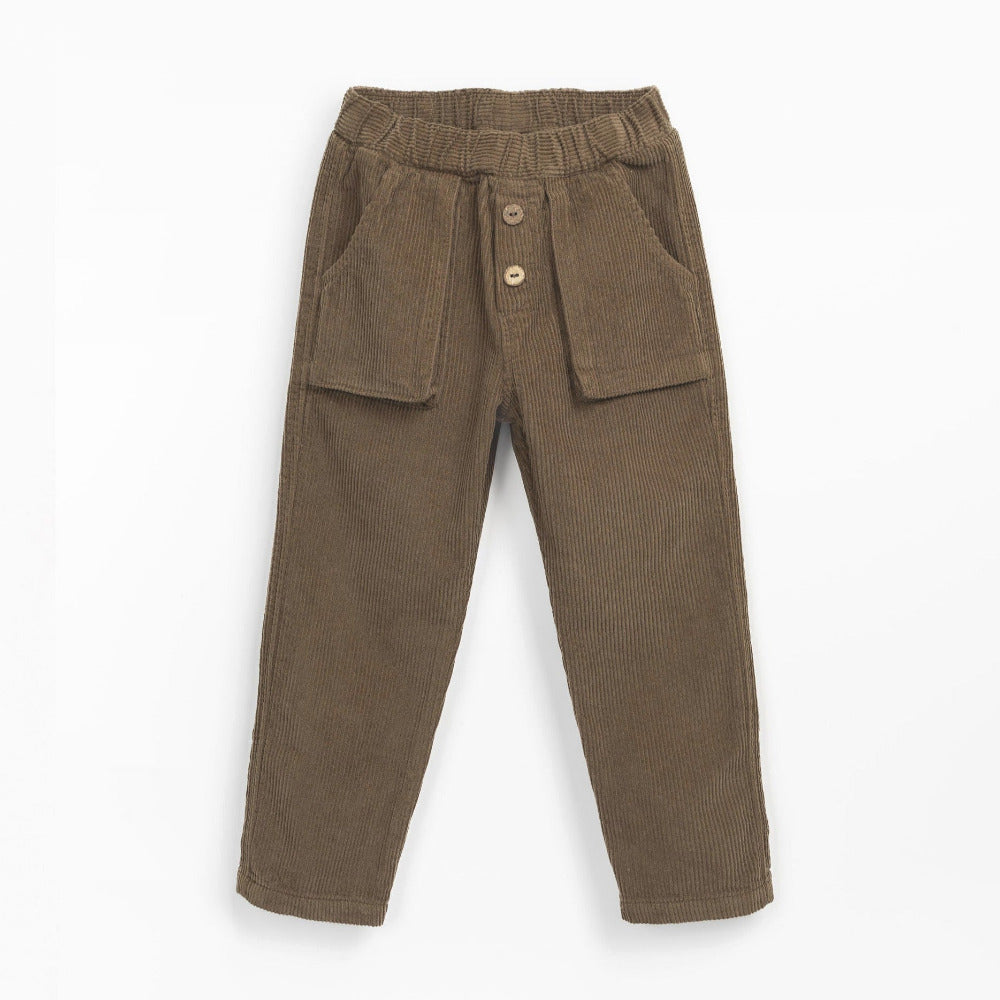 Calça em bombazine com bolsos - Play Up