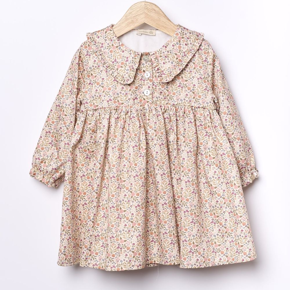 Vestido de algodão com padrão floral | SCHOOL AND FUN - Wedoble