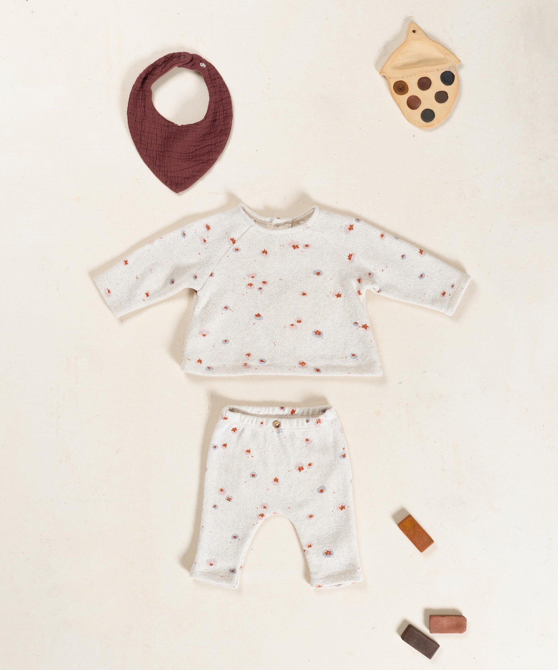 Conjunto de malha com estampado de mirtilos - Play Up