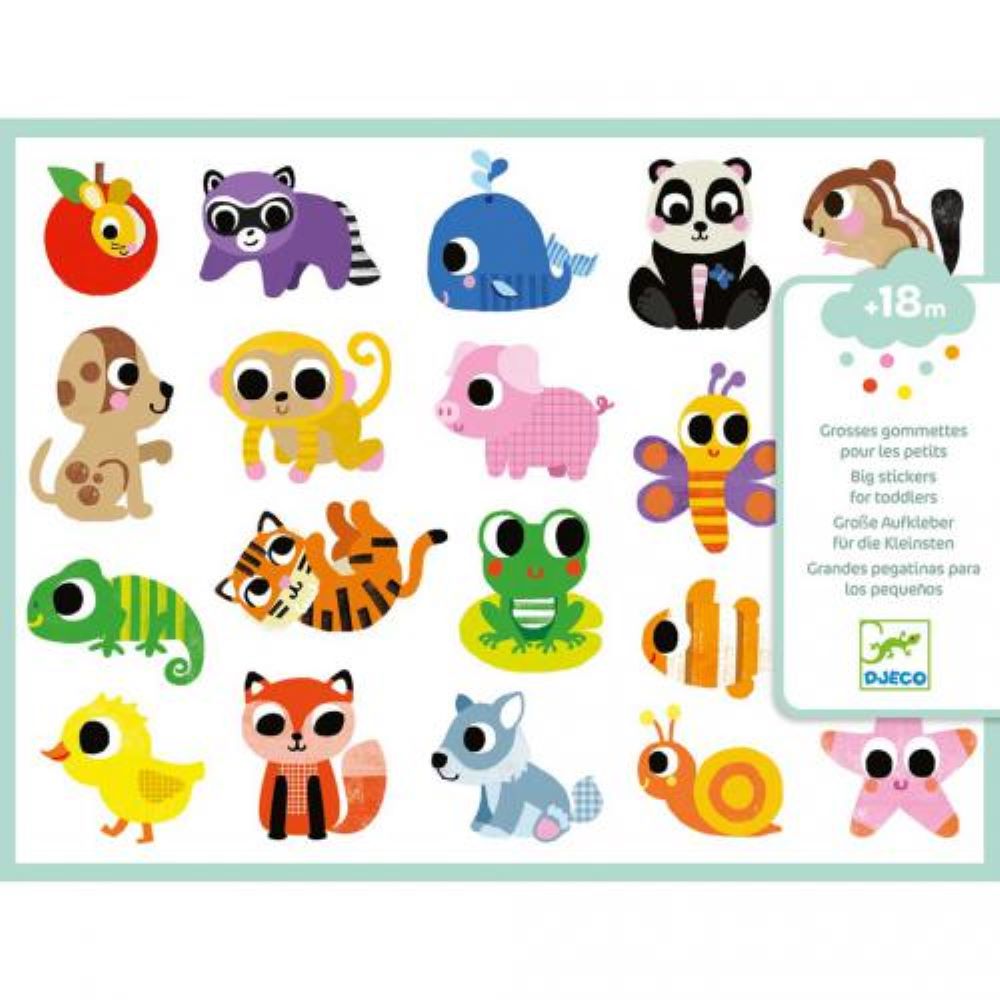 Animais Bebés - Autocolantes Grandes - Djeco
