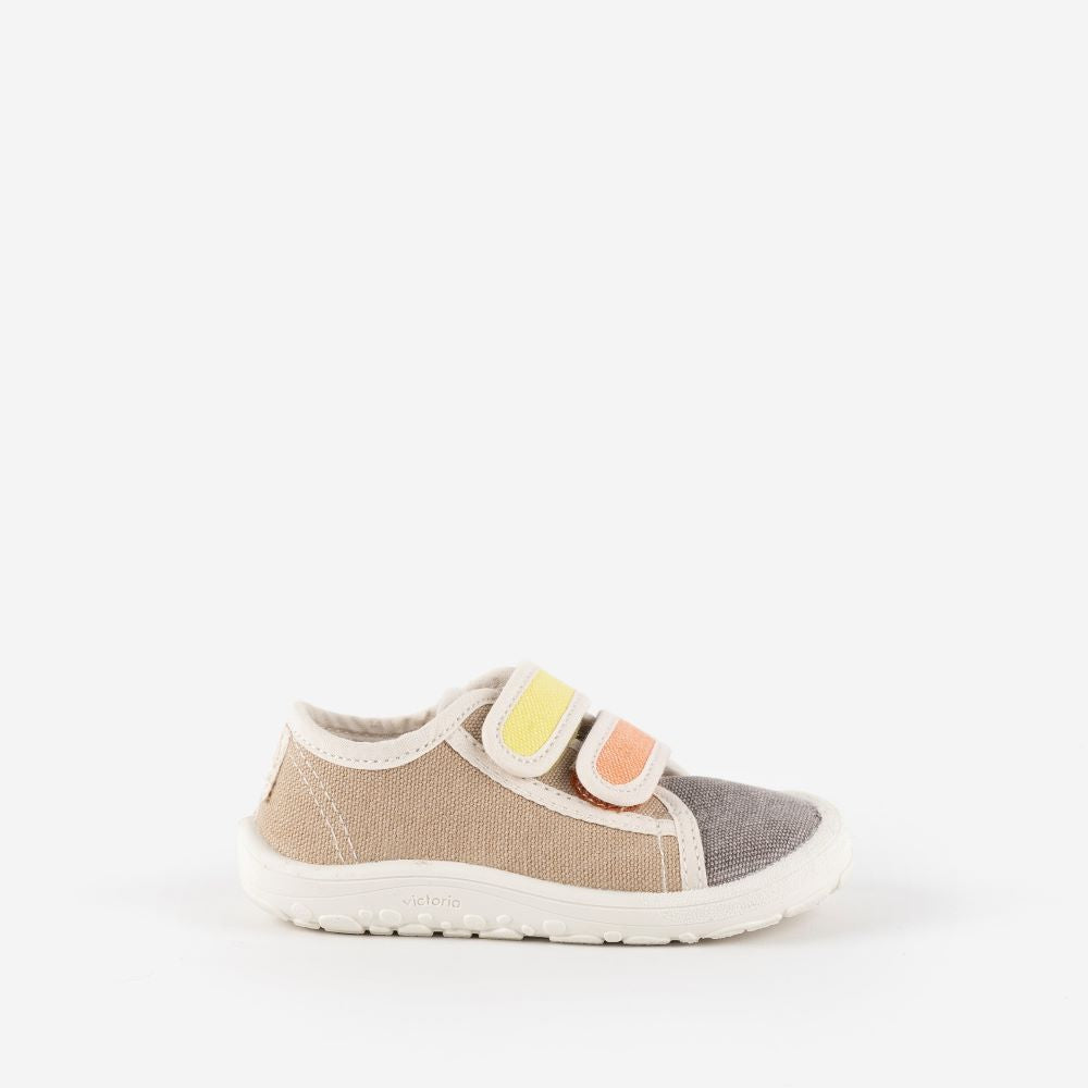 Ténis de lona BOSCO MULTICOLOR Beige - Victoria Shoes