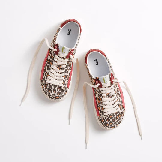 Ténis Peach Leopard e Borgona - Fleeters