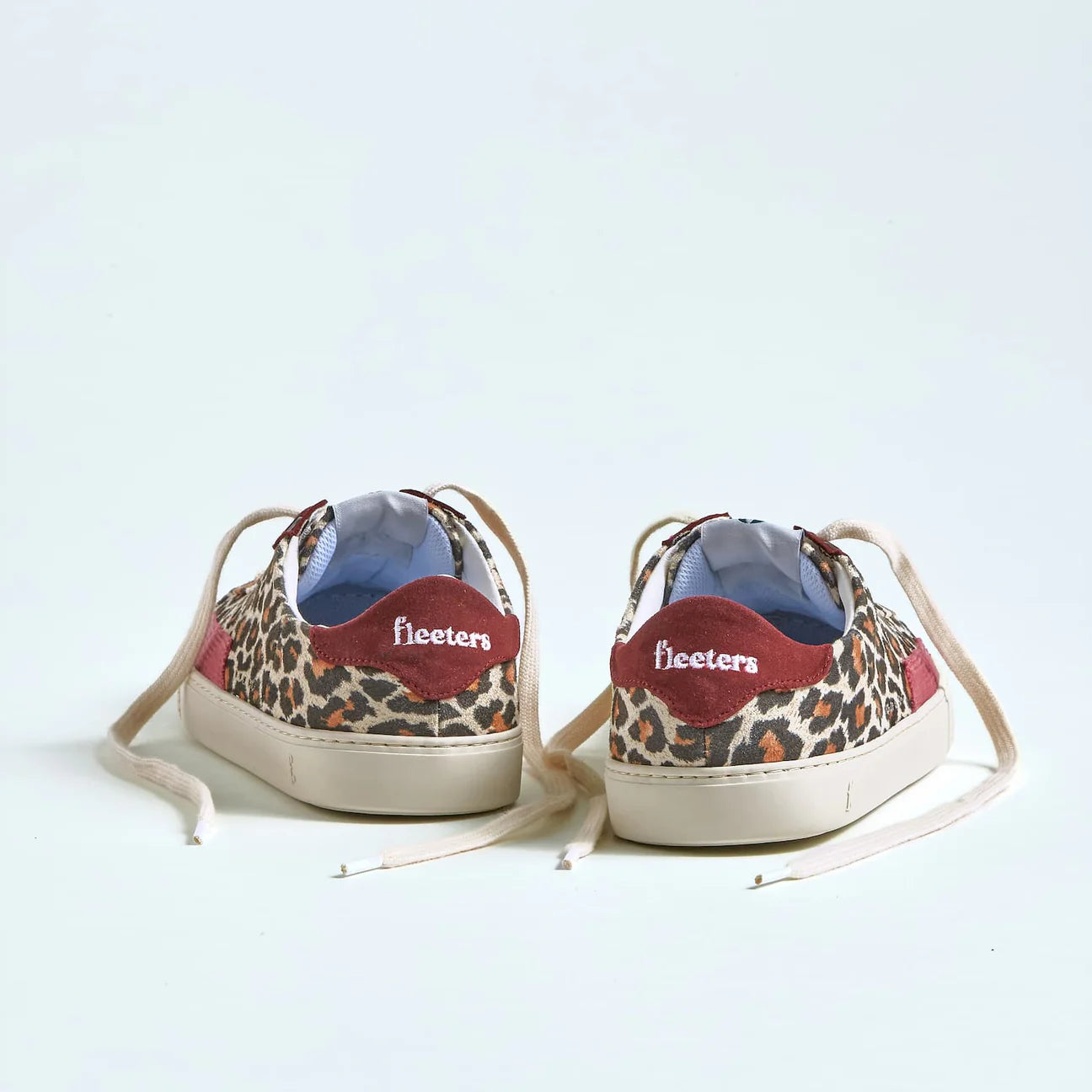 Ténis Peach Leopard e Borgona - Fleeters