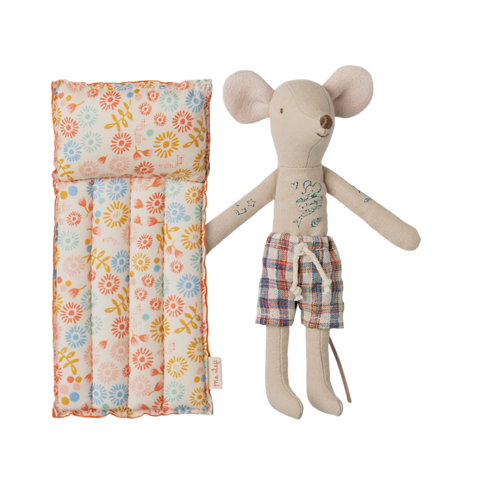 Beach mouse with air mattress, Dad - Maileg