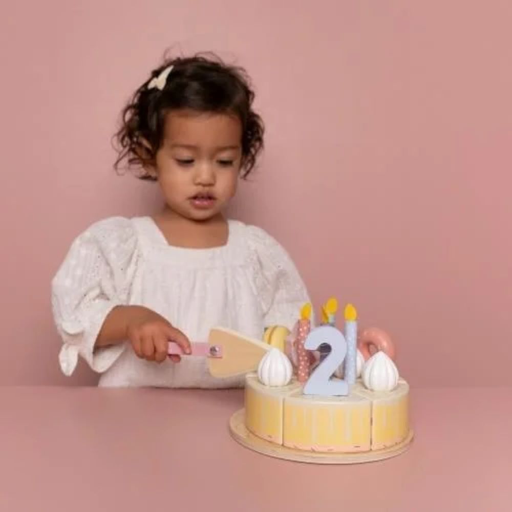 Bolo de Aniversário em Madeira – Rosa - Little Dutch