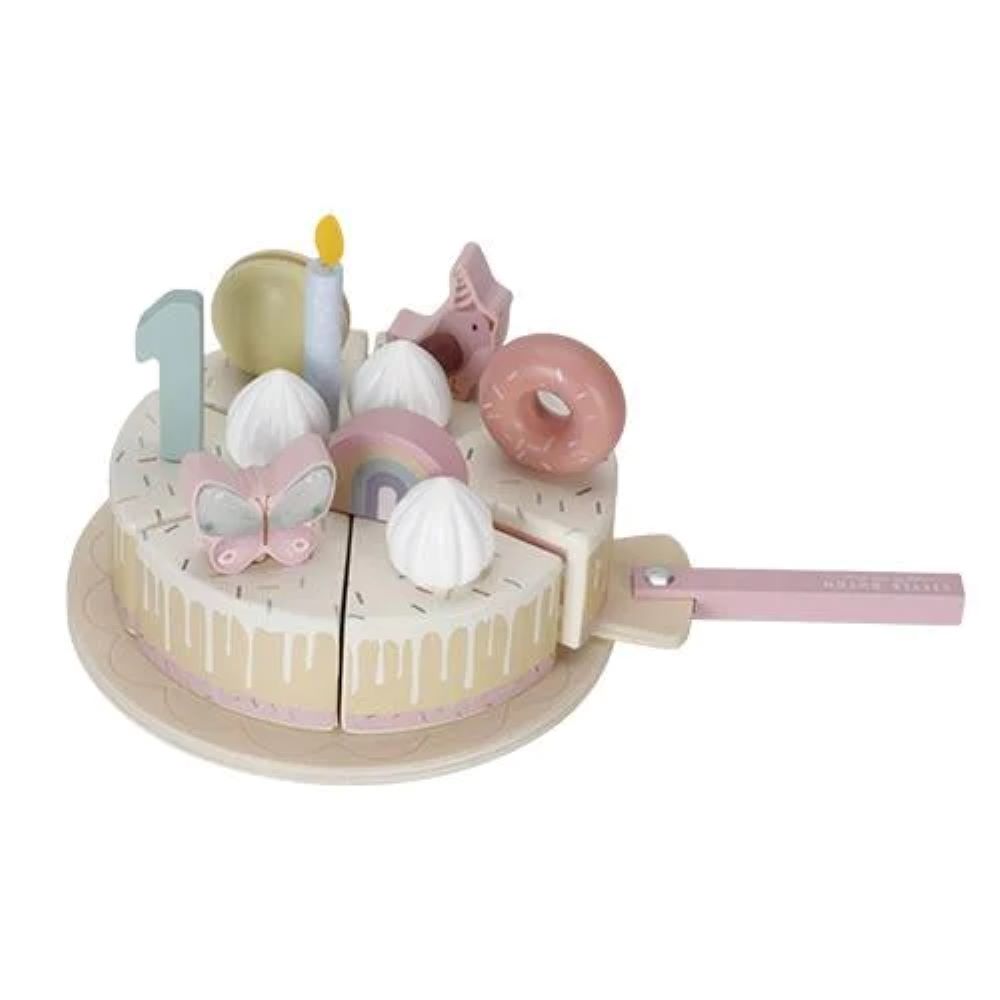 Bolo de Aniversário em Madeira – Rosa - Little Dutch