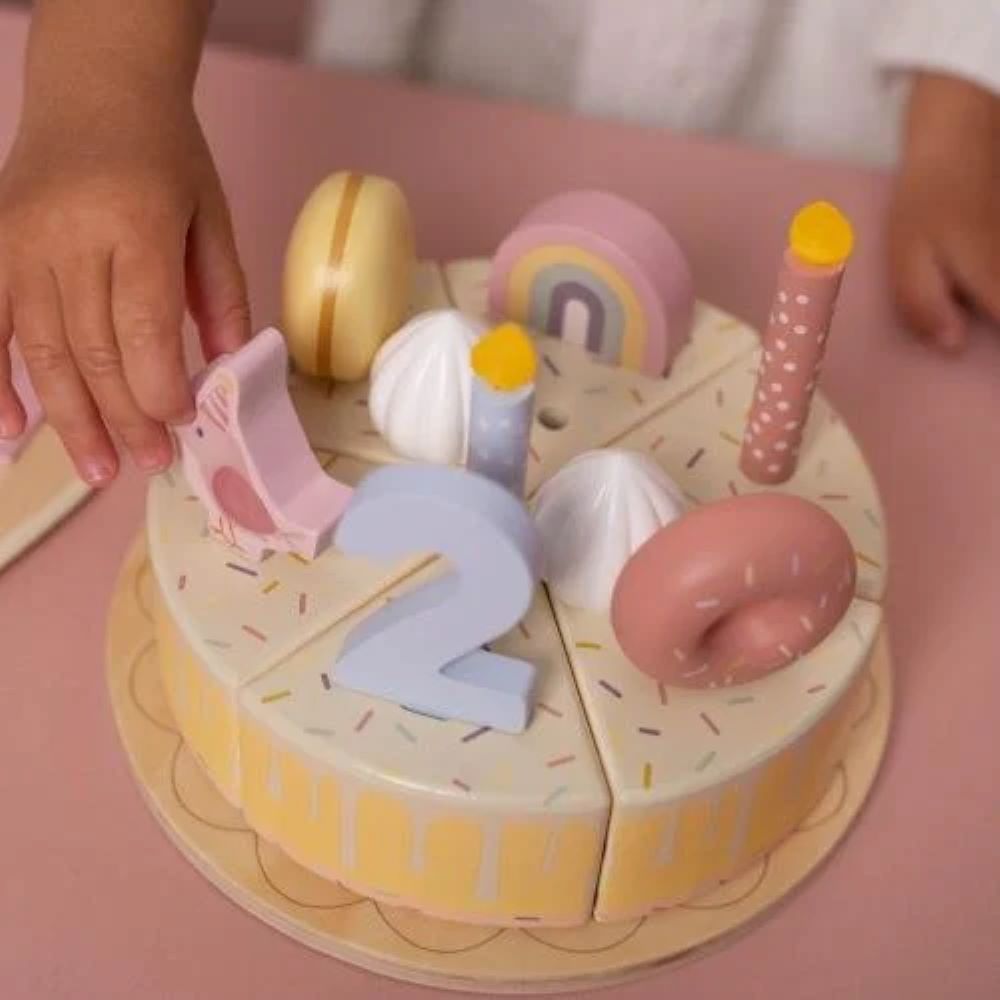 Bolo de Aniversário em Madeira – Rosa - Little Dutch