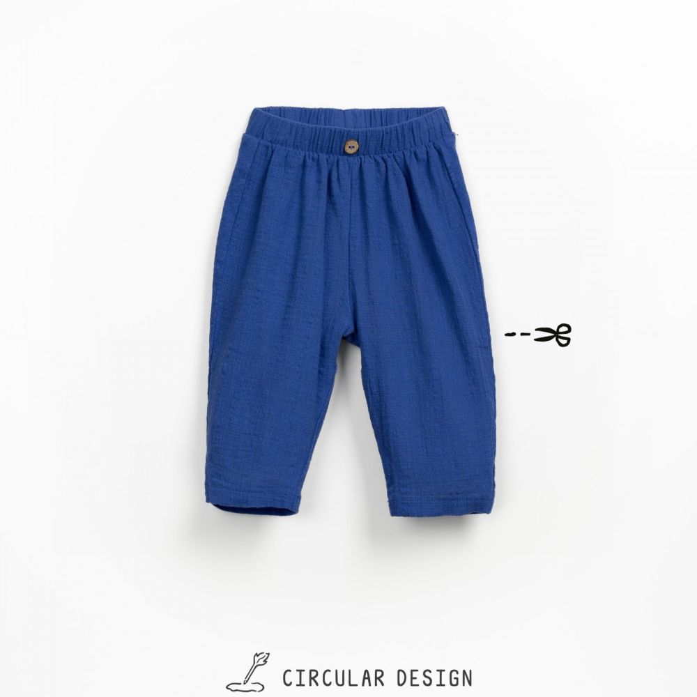 Calça em mistura de algodão orgânico e linho - Play Up