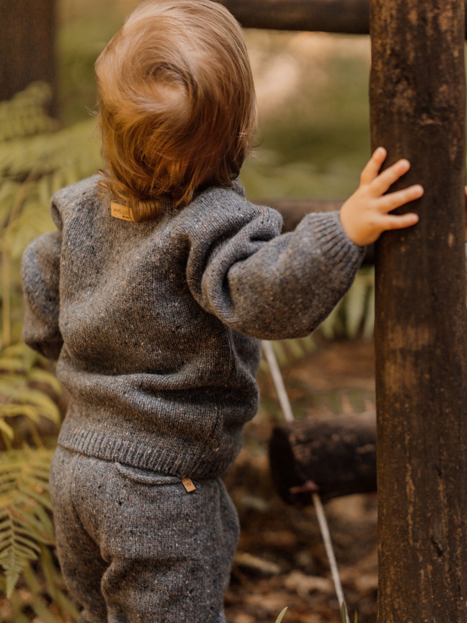 Calças com cordão ajustável tricotadas | SCHOOL AND FUN - Wedoble
