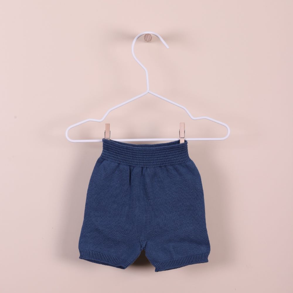 Conjunto camisola de manga curta e calção tricotados em algodão | OCEAN - Wedoble