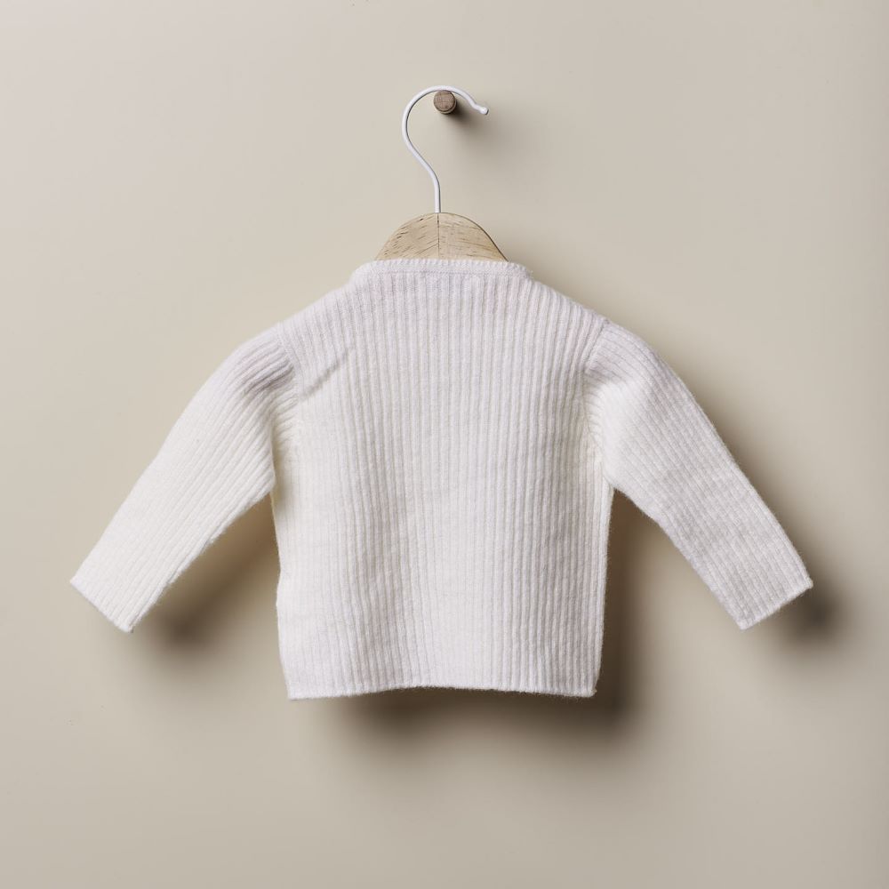 Camisola canelada tricotada em lã LOVE IN WINTER DAYS - Wedoble