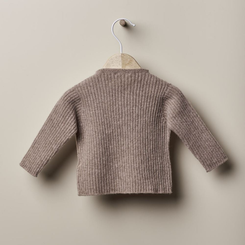 Camisola canelada tricotada em lã LOVE IN WINTER DAYS - Wedoble