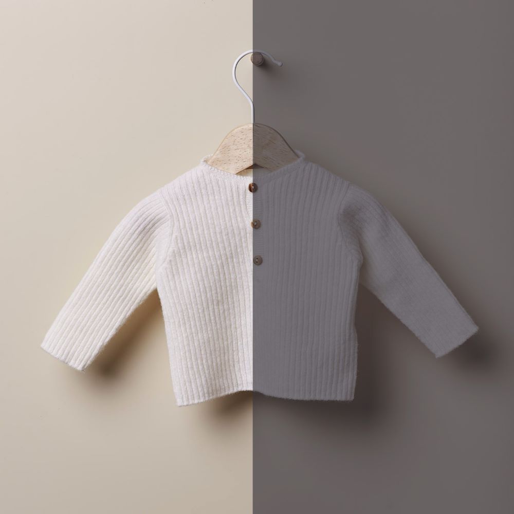 Camisola canelada tricotada em lã LOVE IN WINTER DAYS - Wedoble