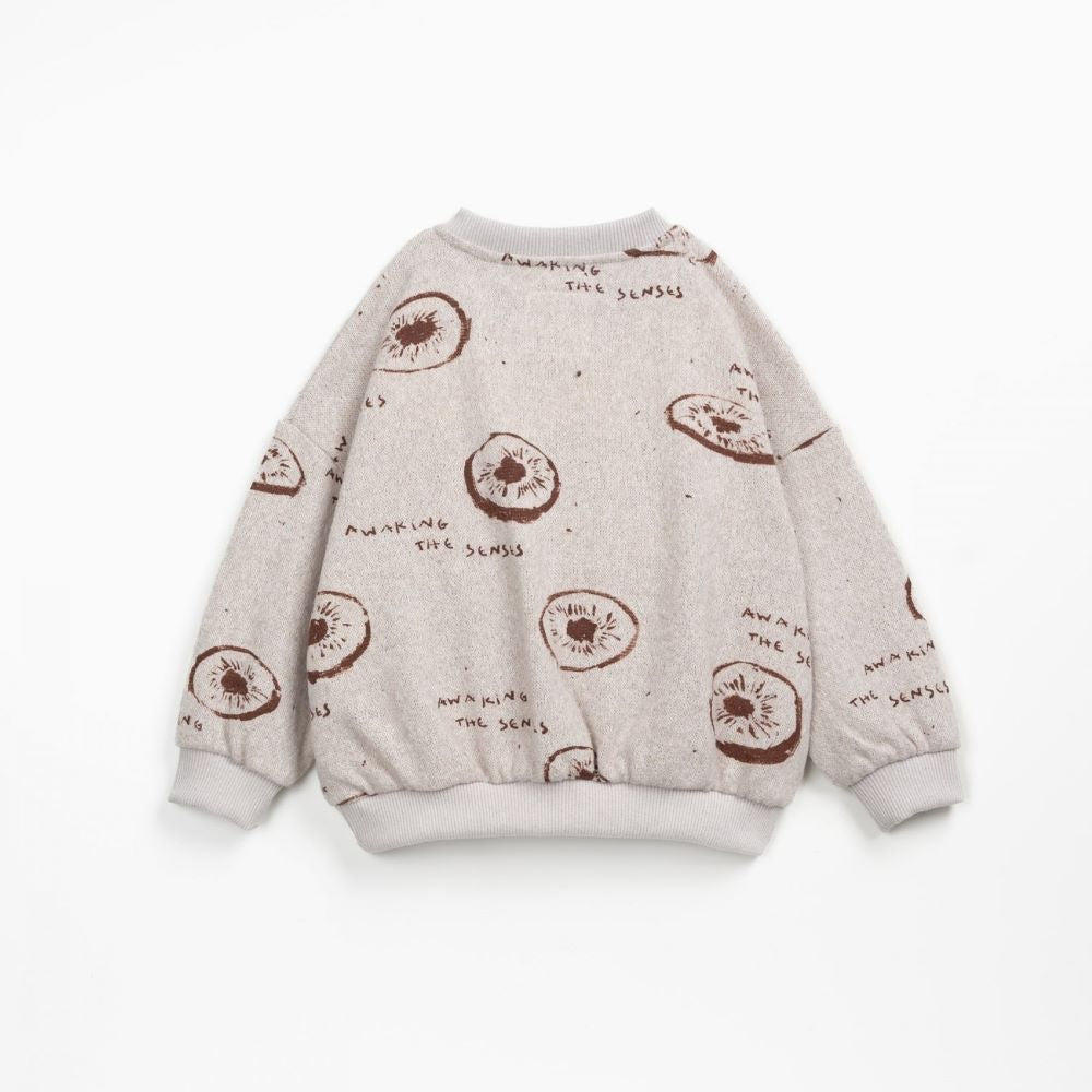 Camisola de malha com carda interior e ombros caídos | Wooden Memories - Play Up