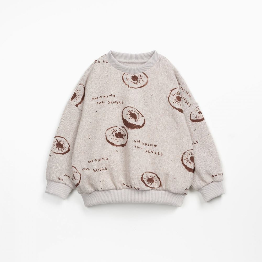 Camisola de malha com carda interior e ombros caídos | Wooden Memories - Play Up