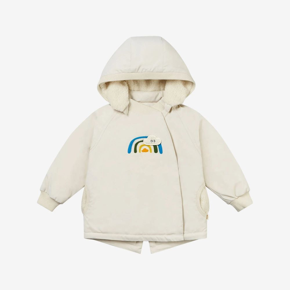Casaco com capuz de penas CLOUD - Petite Revery