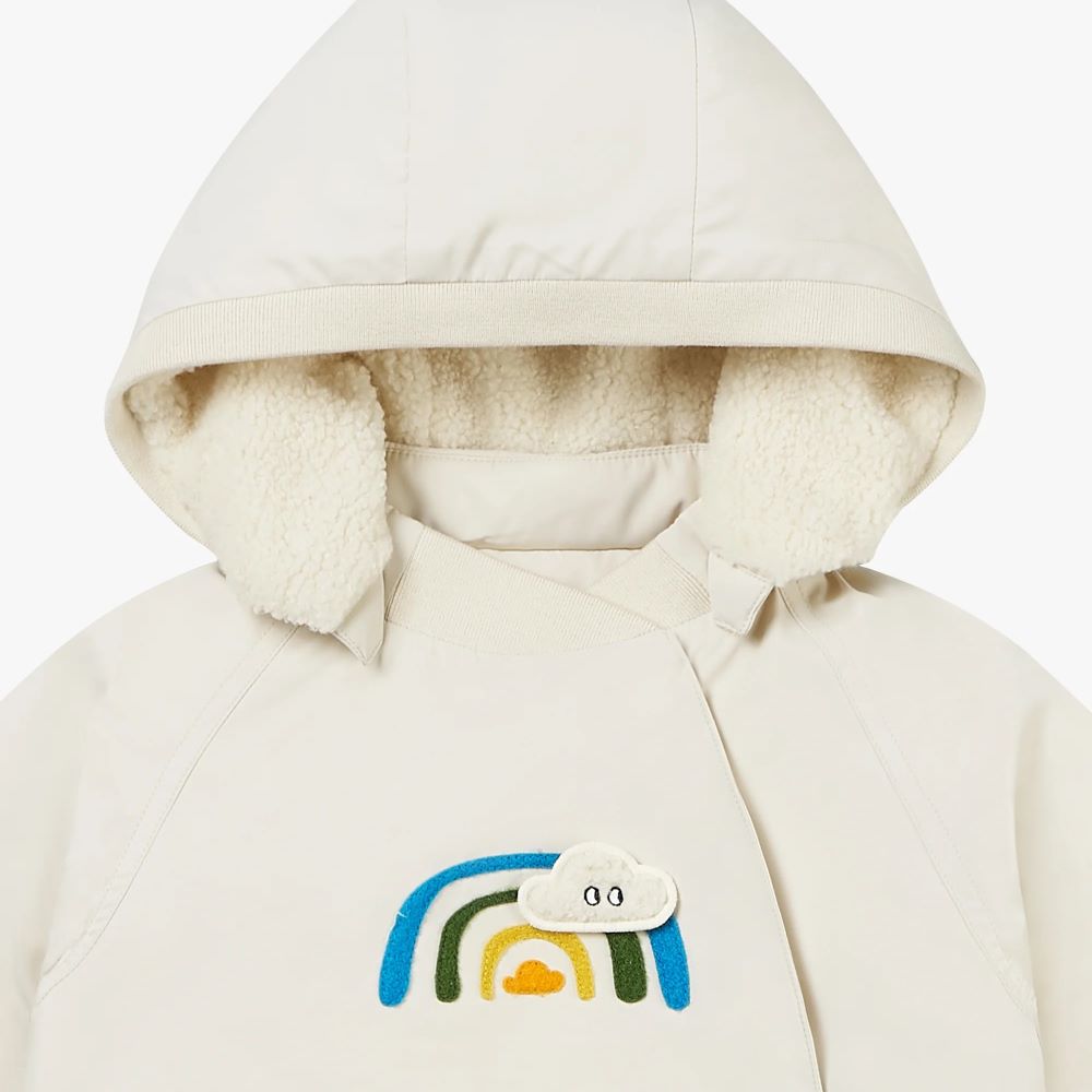 Casaco com capuz de penas CLOUD - Petite Revery