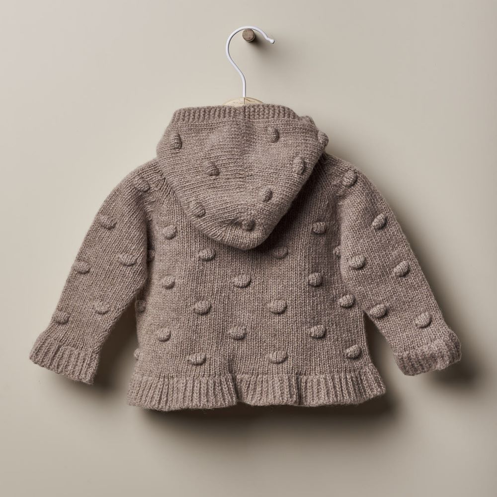 Casaco com capuz tricotado em lã WINTER LOVE - Wedoble
