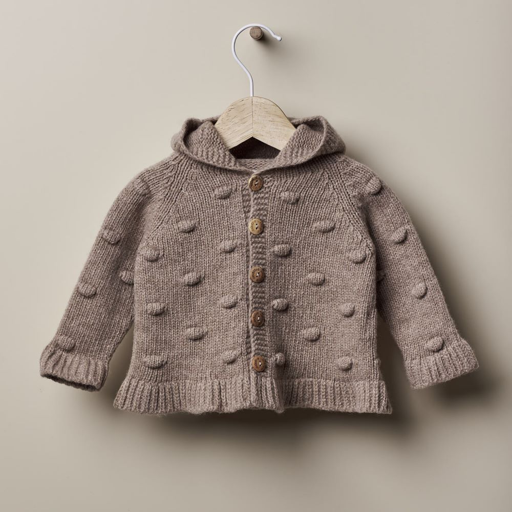 Casaco com capuz tricotado em lã WINTER LOVE - Wedoble