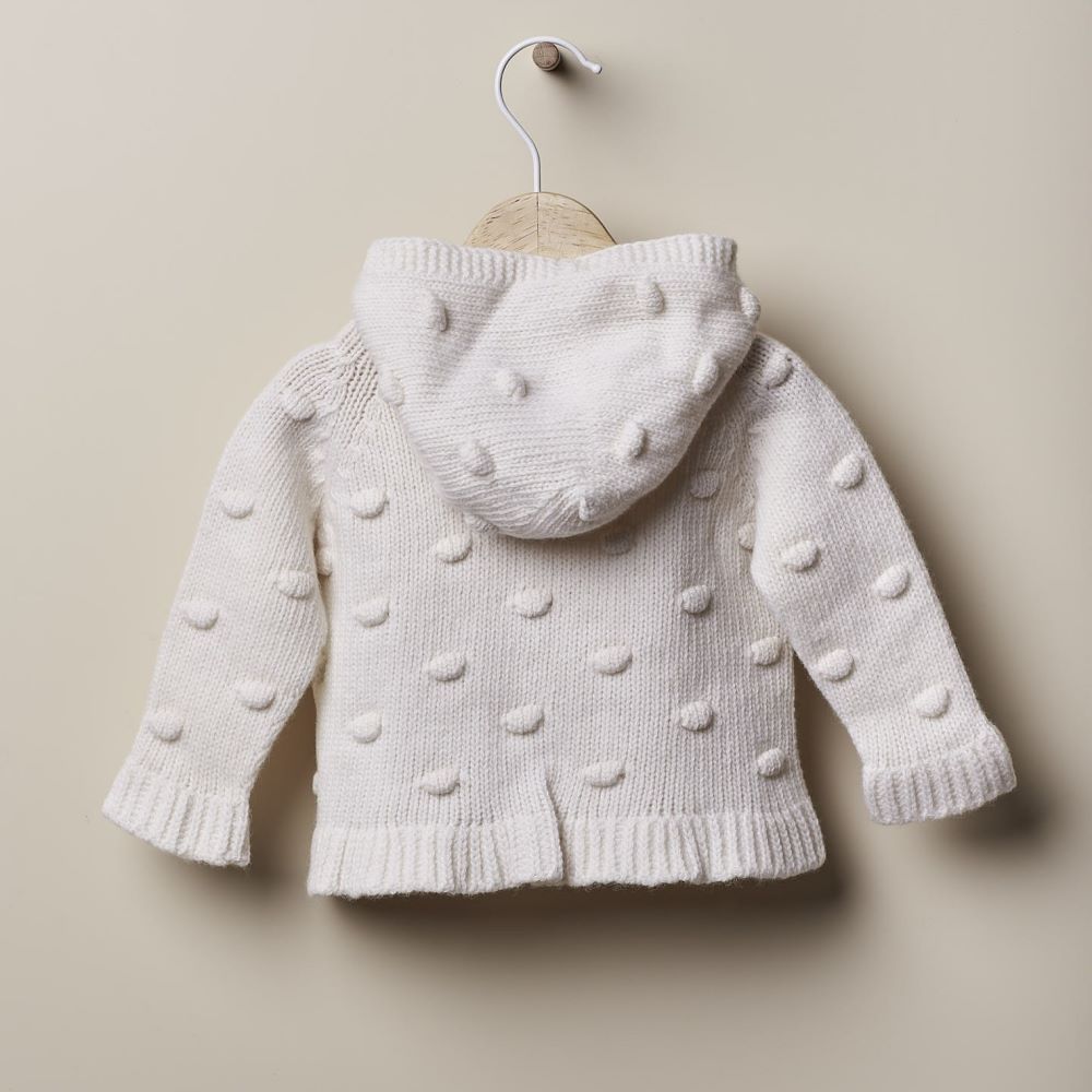 Casaco com capuz tricotado em lã WINTER LOVE - Wedoble