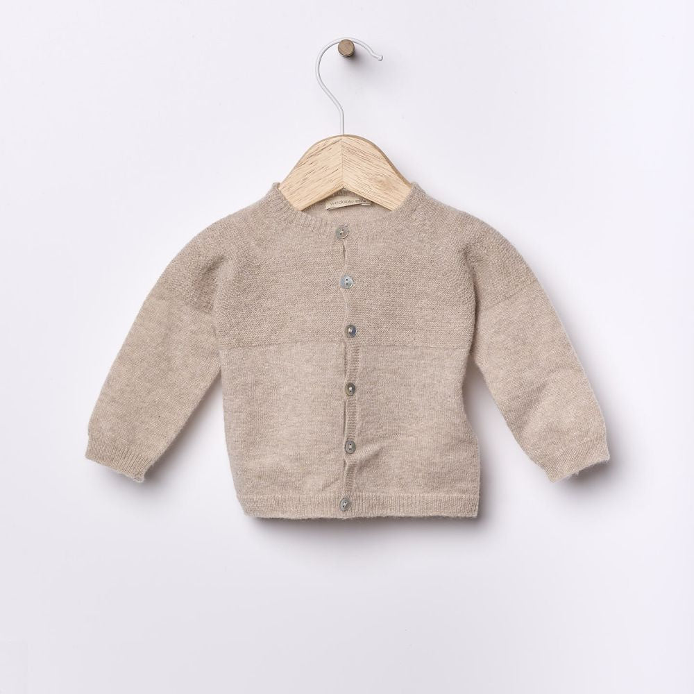 Casaco tricotado em lã merino e caxemira | LITTLE LOVE - Wedoble
