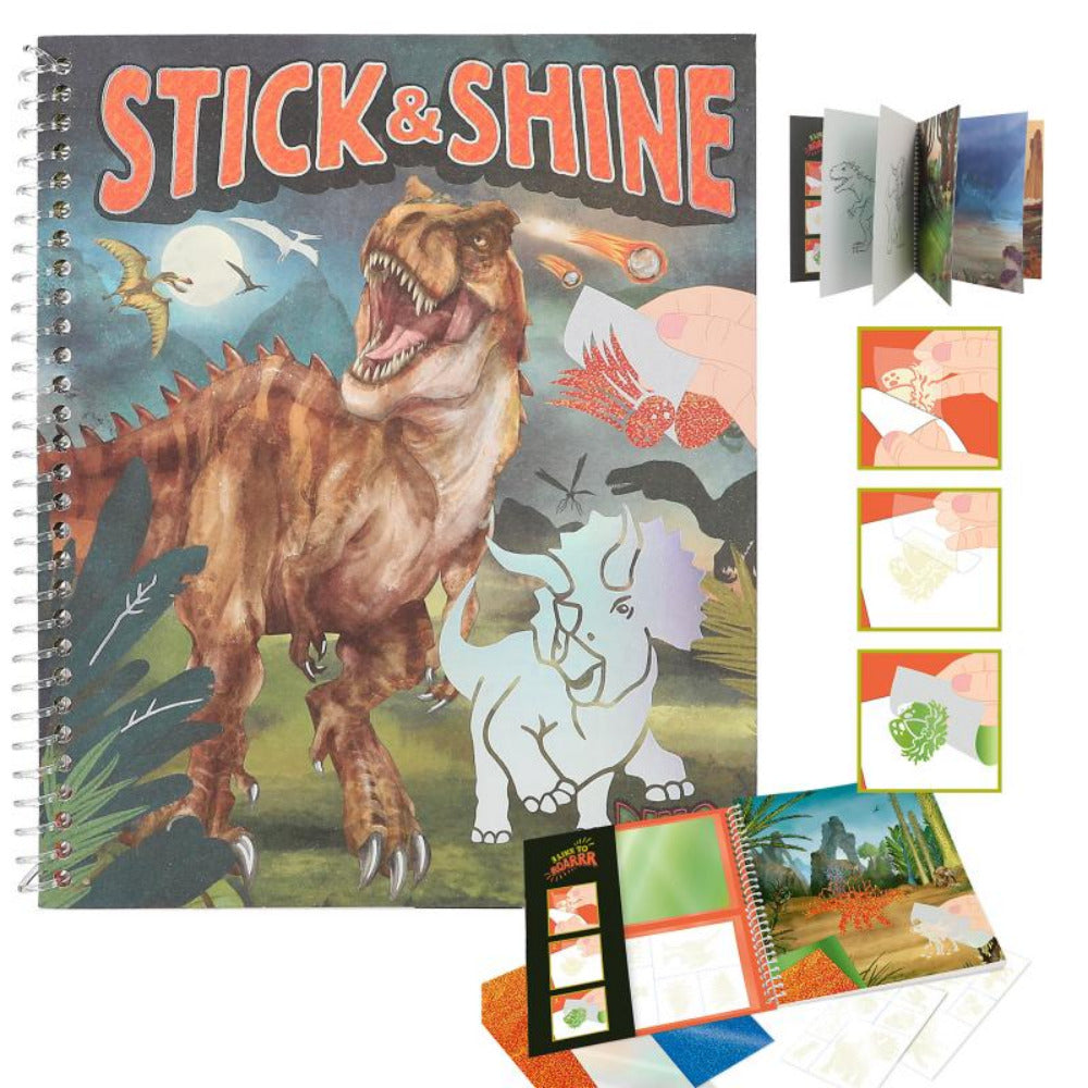 Colouring Book Stick & Shine - DinoWorld