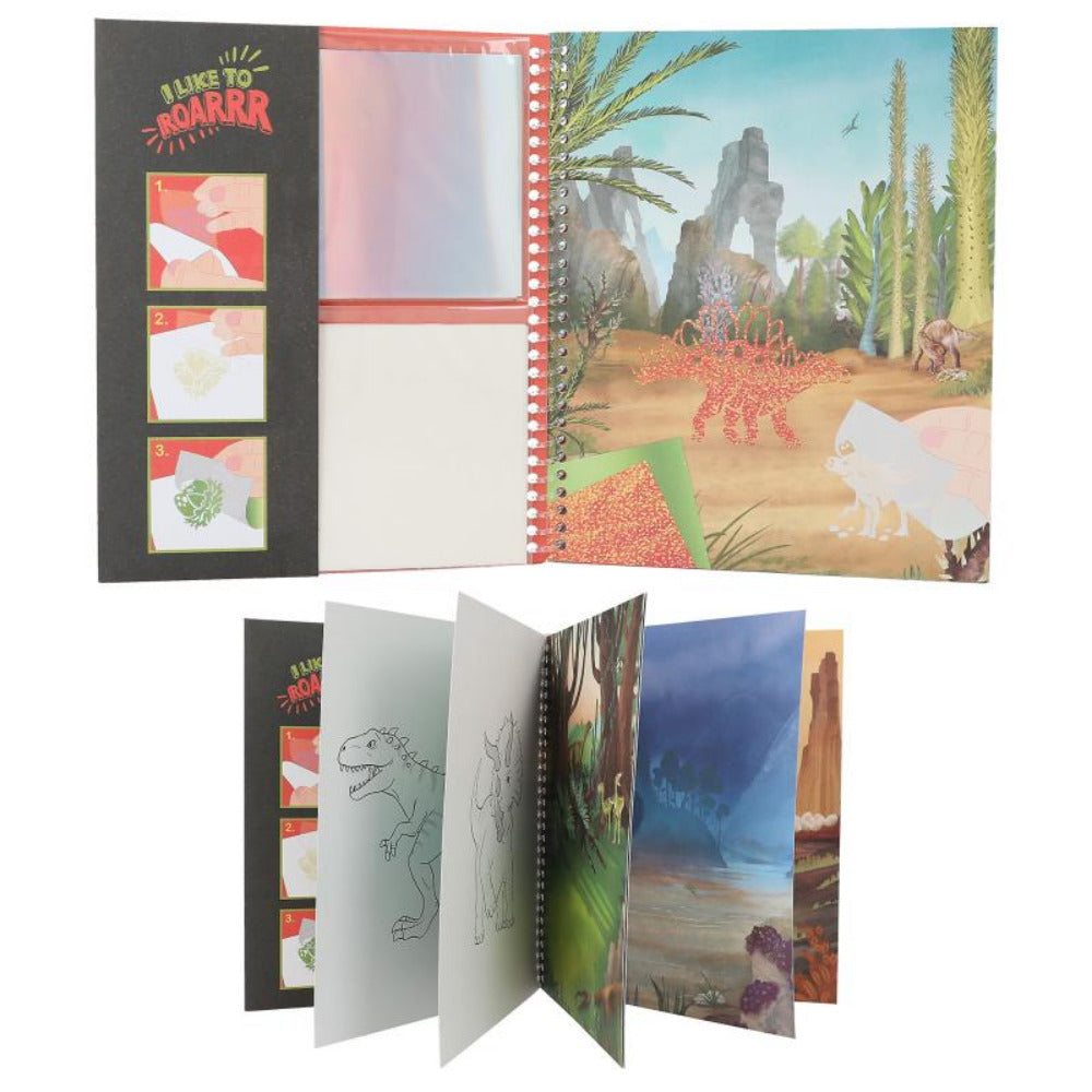Colouring Book Stick & Shine - DinoWorld