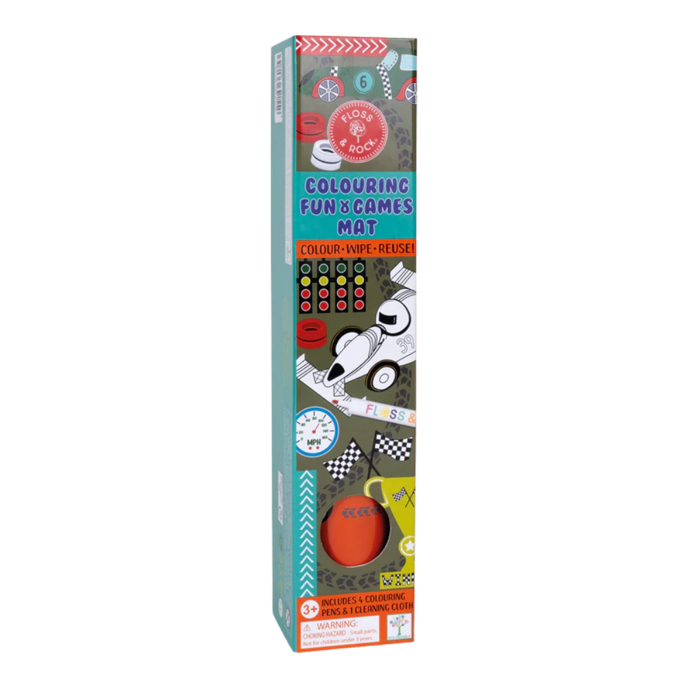 Tapete de Atividades “Colouring Fun&Games” – Carros - Floss&Rock