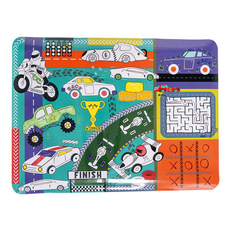 Tapete de Atividades “Colouring Fun&Games” – Carros - Floss&Rock