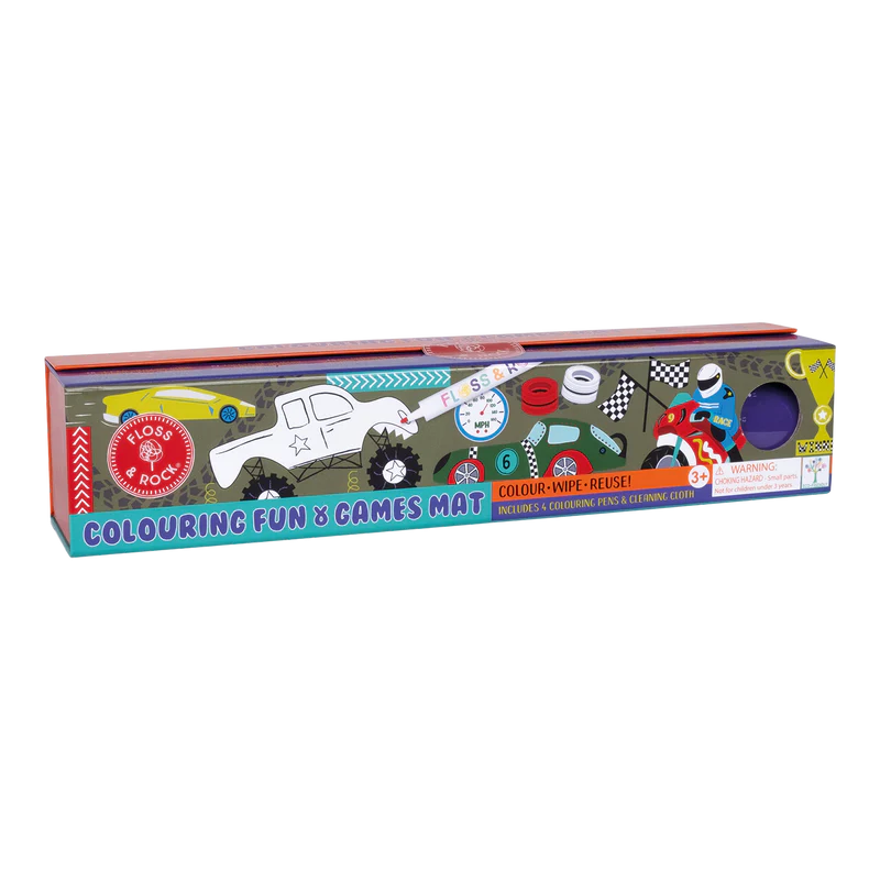 Tapete de Atividades “Colouring Fun&Games” – Carros - Floss&Rock