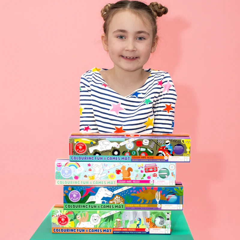 Tapete de Actividades “Colouring Fun&Games” – Fadas Arco-íris - Floss&Rock