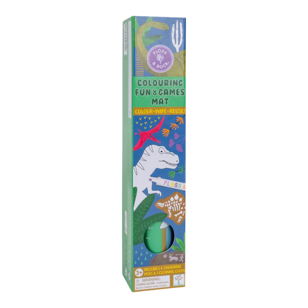 Tapete de Atividades “Colouring Fun&Games” – Dinossauros - Floss&Rock