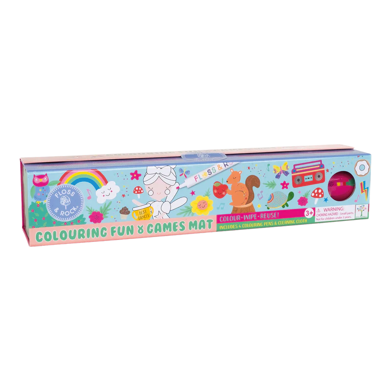 Tapete de Actividades “Colouring Fun&Games” – Fadas Arco-íris - Floss&Rock