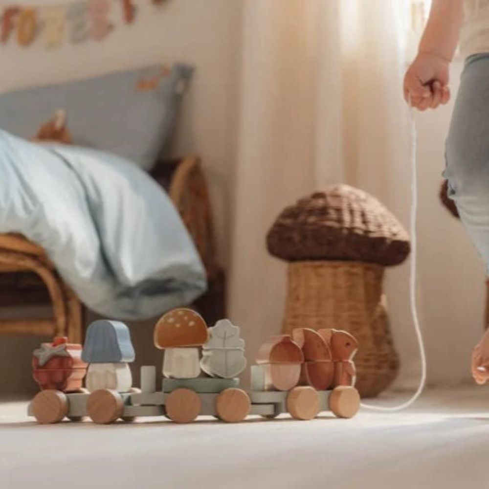 Comboio de Empilhar – Esquilo – Forest Friends FSC - Little Dutch
