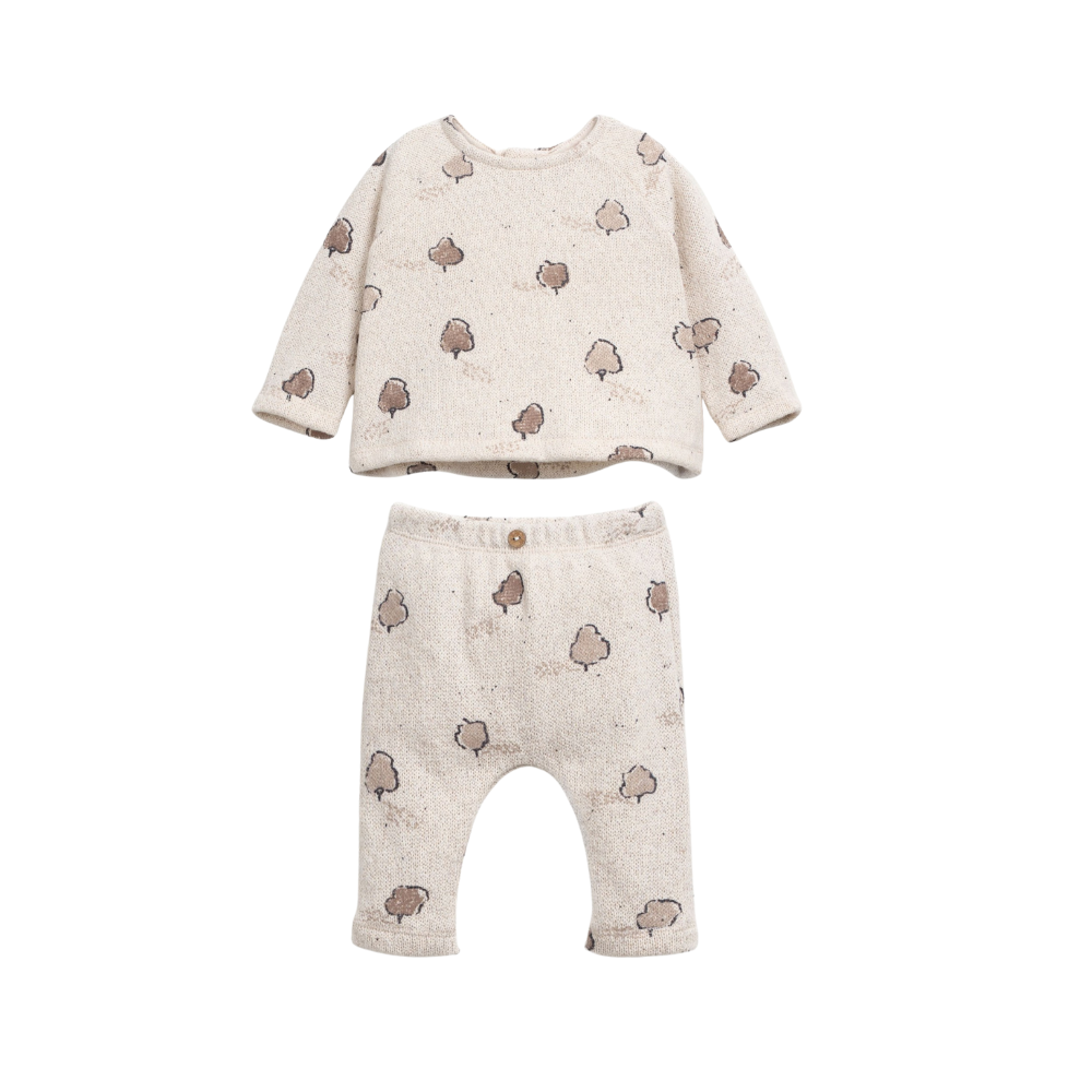 Conjunto de malha com estampado de árvores - Play Up