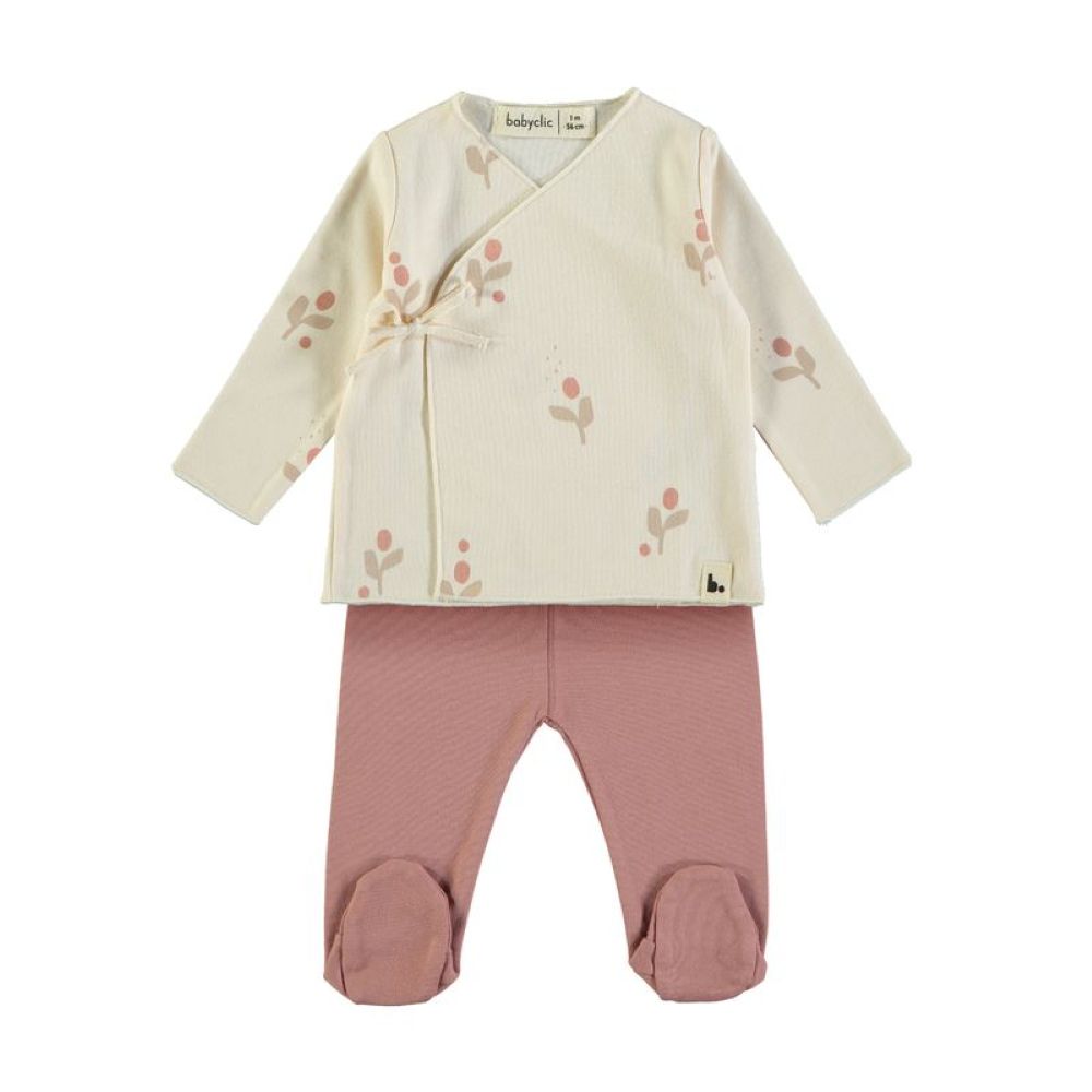Conjunto recém nascido FLOR CREAM - Babyclic