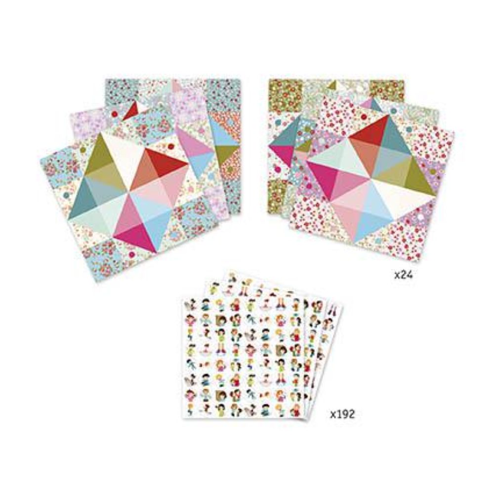 Quantos-Queres - Origami c/ Autocolantes - Djeco