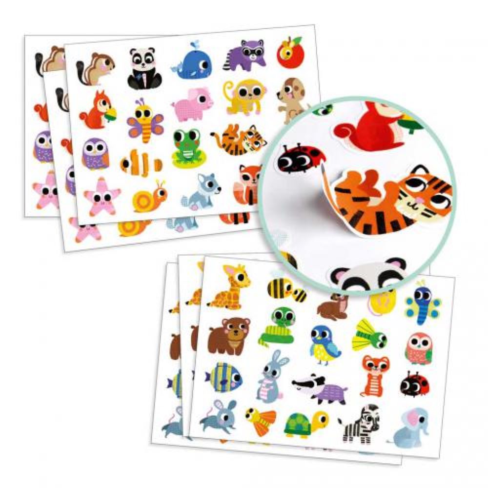 Animais Bebés - Autocolantes Grandes - Djeco