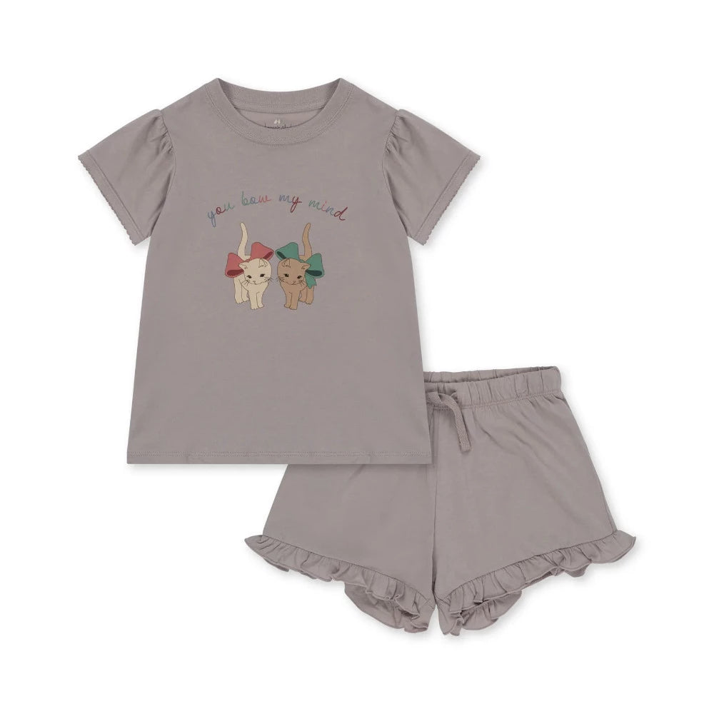 Conjunto T-shirt e Calção Kitty - Konges Slojd