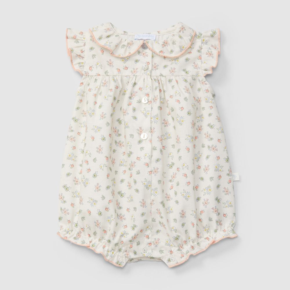 Fofo estampado floral com detalhes em contraste - Laranjinha
