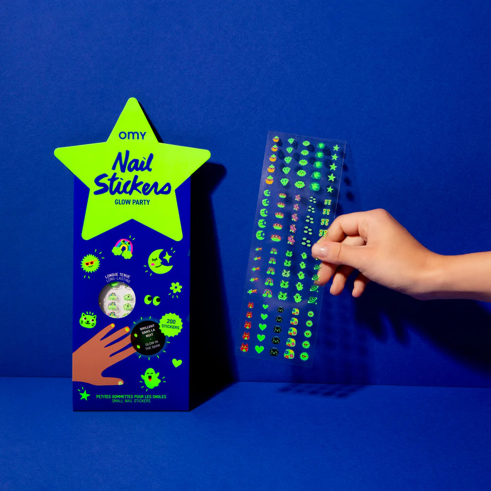 Nail stickers GLOW PARTY - OMY