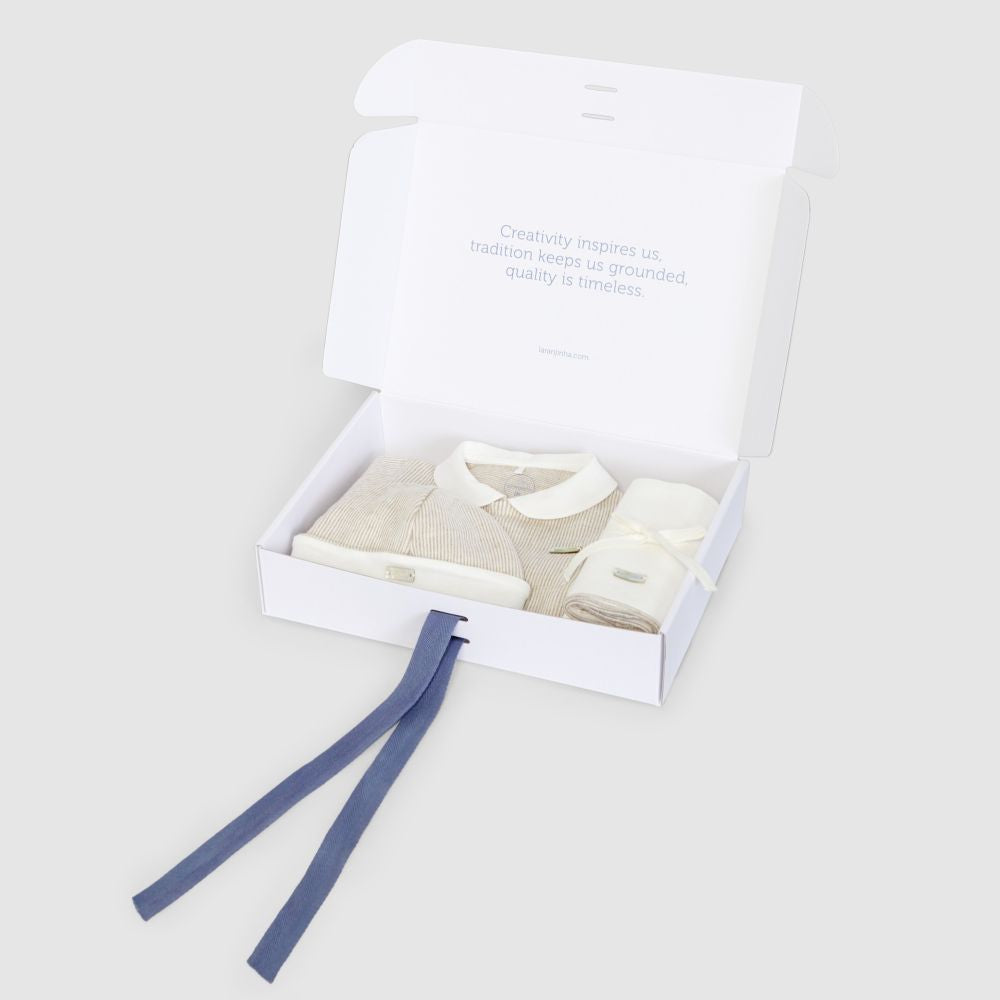 Gift box babygrow, gorro e fralda - Laranjinha
