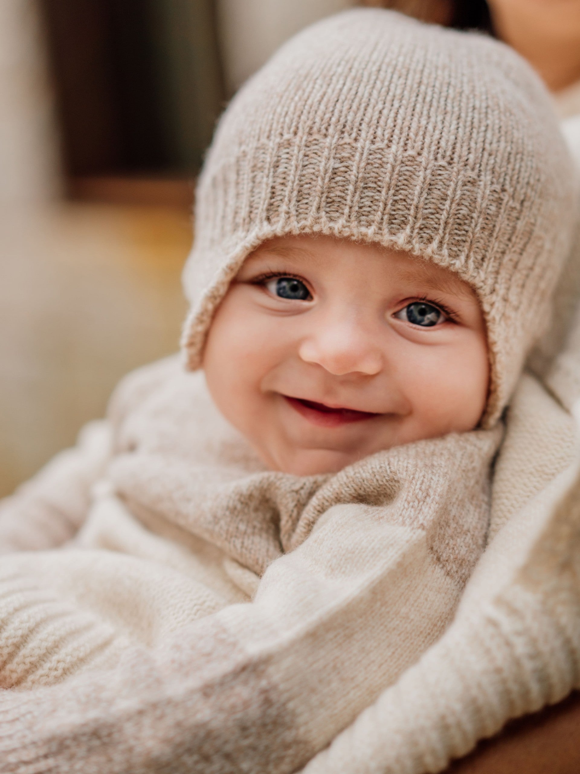 Gorro tricotado em lã merino | LITTLE TEDDY BEAR - Wedoble