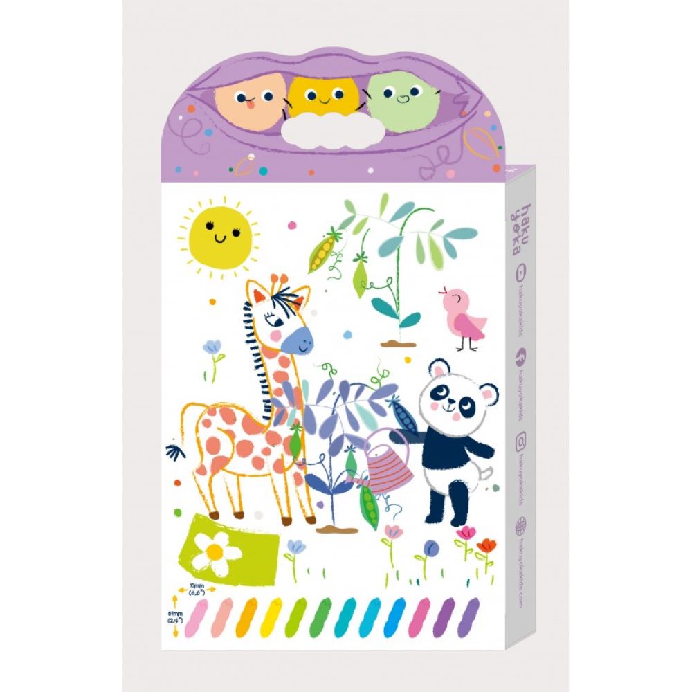Happy Pea Pod Crayons - 12 Pastel Colours - Haku yoka