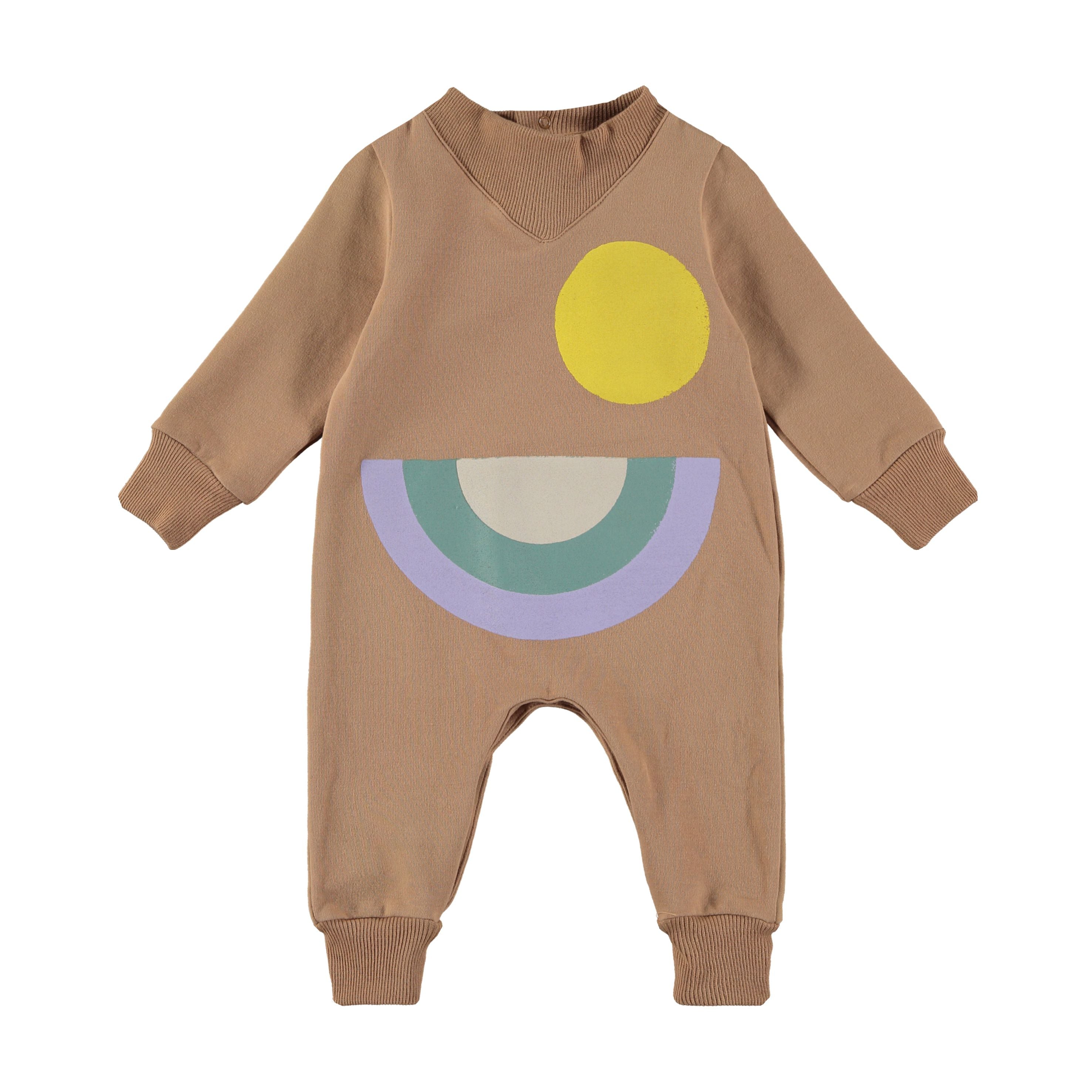 Babygrow sem pé SUNRISE BROWN - Babyclic